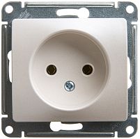 Розетка без заземления без рамки Systeme Electric Glossa 1-м. перламутр картинка